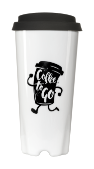 Coffee to go drinking cup (white), approx. 0,4 l 