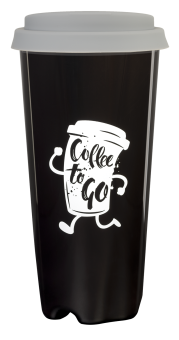 Coffee to go drinking cup (black), approx. 0,4 l 