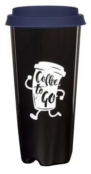 Coffee to go drinking cup (black), approx. 0,4 l 