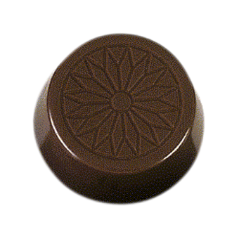 Round praline with flower 