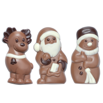 Bonhomme de neige, Renne et Père Noël 