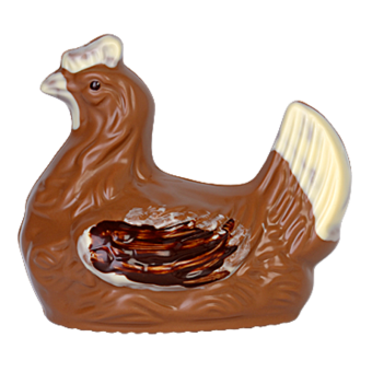 Poule assise 