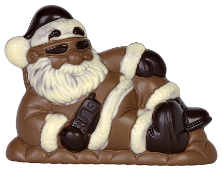 Santa Claus cool & easy with mobile phone 