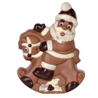 Santa Claus on rocking horse 